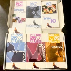BNIB Windsor Pilates Workout Set - 3 VHS, Journal & Meal Plan